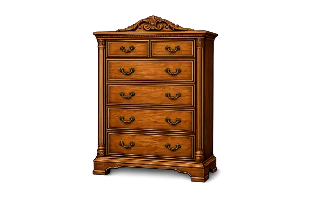 Dresser prepared for removal and disposal.