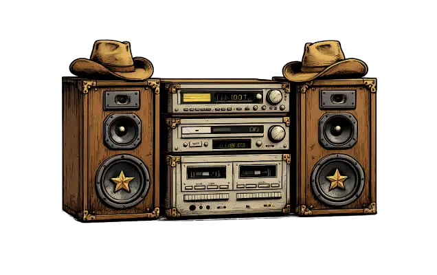 Stereo system prepared for removal and disposal.